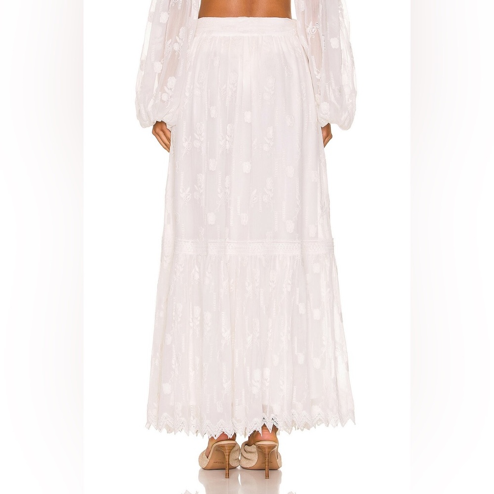 ROCOCO SAND - WILLA LONG MAXI SKIRT - OFF WHITE, XS Lace NWT - Picture 6 of 9